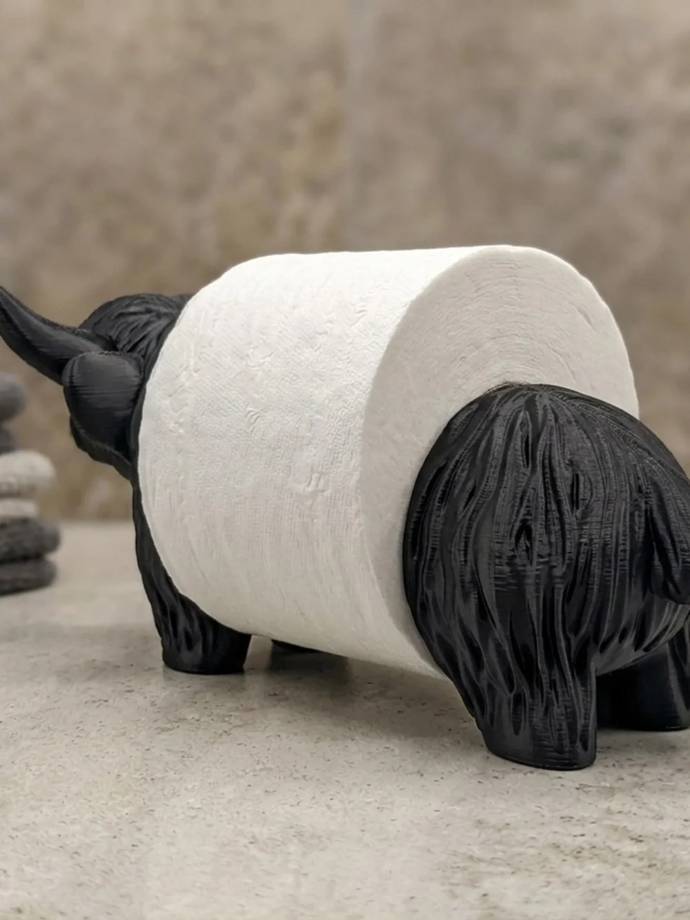 Highland Cow Toilet Paper Holder - Home Bath
